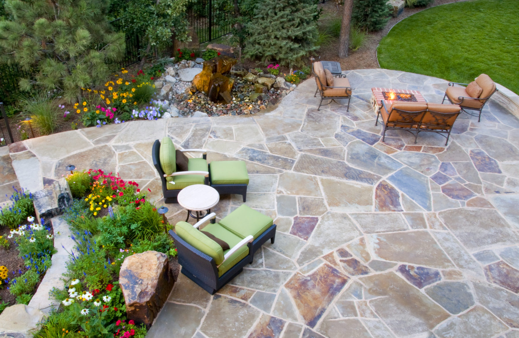 Stone structures & other hardscapes.